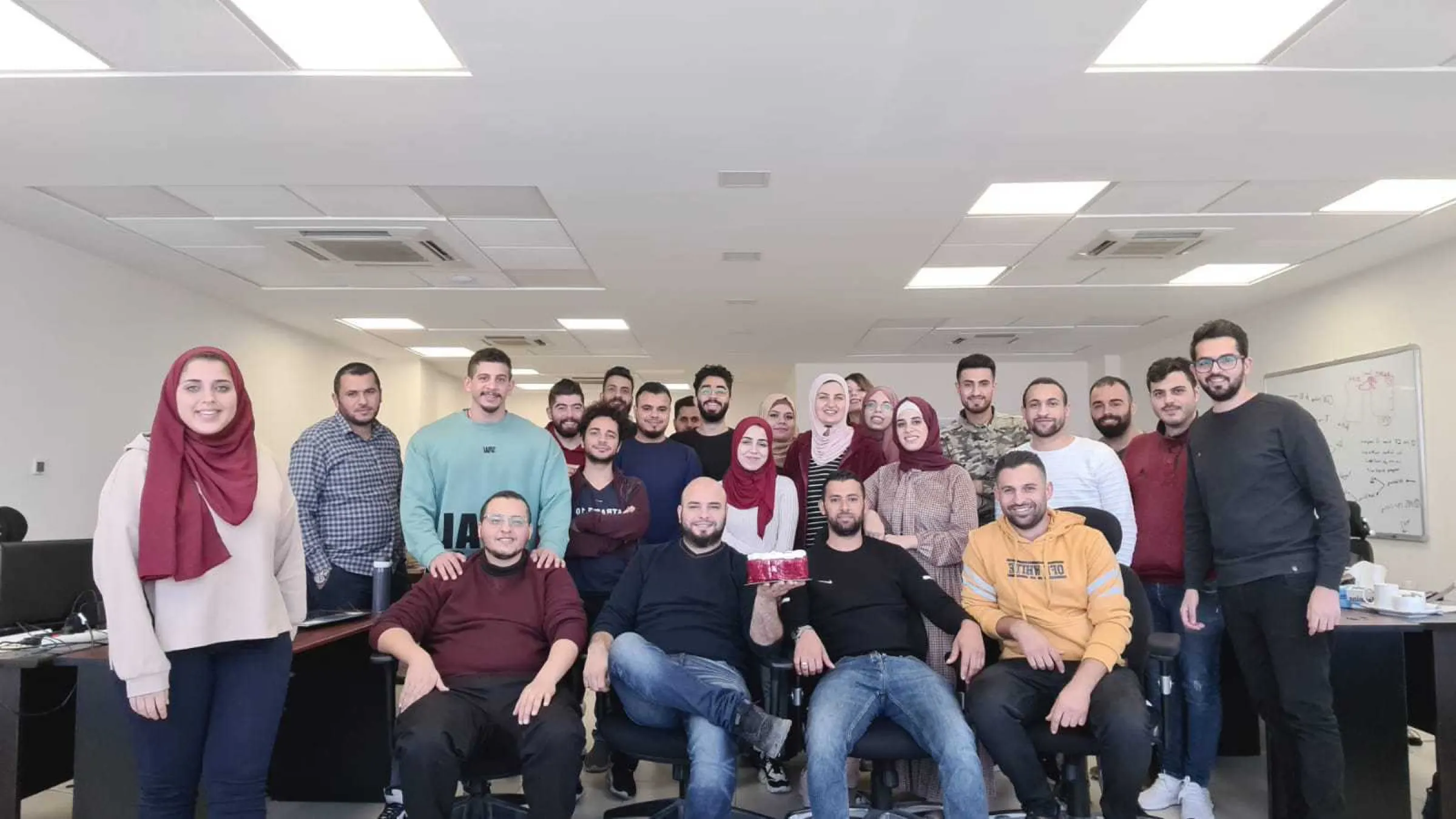 team birthday in the office
