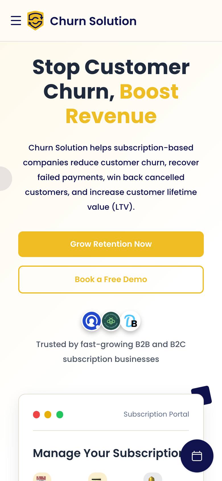 Churn Solution — mobile